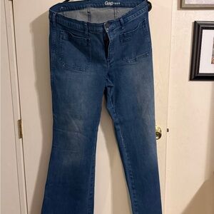 GAP Women's Dark Blue Flared Jeans